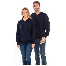 Safeguard SWS-THSS-NB5XL-V-NECK ESD-Sweatshirt, V-Ausschnitt, 280g/m2, 5XL, Marineblau