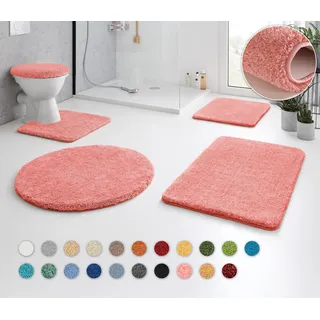 Kleine Wolke Badematte »RELAX« Höhe 30 mm rutschhemmend beschichtet fußbodenheizungsgeeignet Badteppich, Uni Farben, rechteckig, rund & als Set erhältlich, rosa