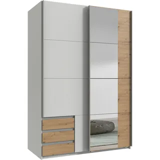 WIMEX »Emden moderner Kleiderschrank mit Spiegel und Schubladen BESTSELLER« Schlafzimmer Schrank Garderobenschrank mit Schwebetüren Topseller,