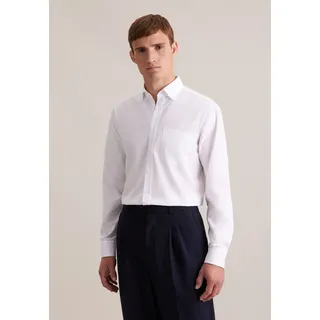 seidensticker Businesshemd »Schwarze Rose« Regular 1/1 Button-Down-Kragen Uni, weiß