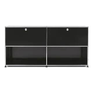 USM Sideboard schwarz, Designer Prof. Fritz Haller, 74x153x38 cm