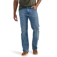 Wrangler Authentics Herren Premium Relaxed Fit Boot Cut Jeans, Riptide, 42W / 30L