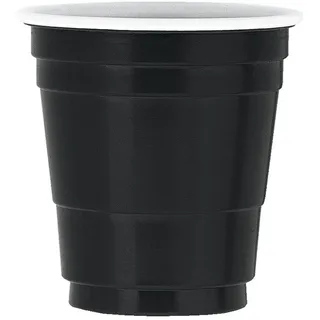 Kunststoff-Schnapsgläser - Schwarz - 20er-Packung