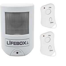 LifeBOX alarme13 Mini Alarm mit Bewegungserkennung mit 2 Fernbedienungen