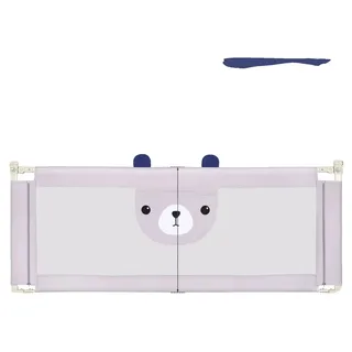Babybettbarriere, verstellbare Höhe, atmungsaktiver Stoff, 175 CM