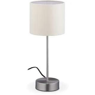 relaxdays Nachttischlampe Touch Funktion - Silber