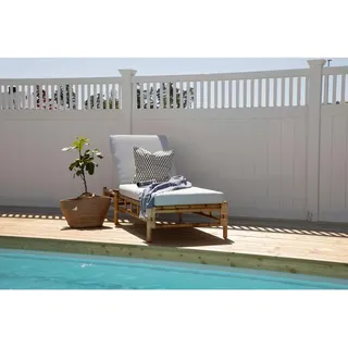 gardenson Sonnenliege 210 x 80 x 35 cm Creme