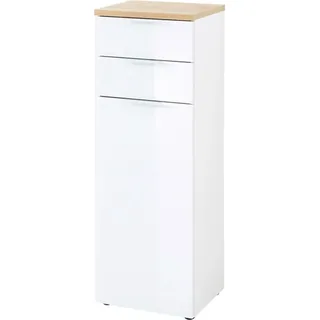 Vendomo Badezimmerschrank Jack Weiß - Holz 39 x 34 x 112 cm - Weiß