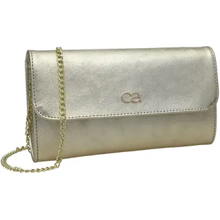 COLLEZIONE ALESSANDRO Eleganz Clutch Leder Gold