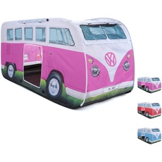 Bild - Volkswagen Kinder-Pop-Up-Spiel-Zelt im T1 Bulli Bus Design 165 cm (Bus Front/Pink)