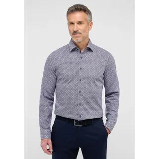 Langarmhemd ETERNA "SLIM FIT", Herren, Gr. 40, Normalgrößen, blau, 100% Baumwolle, schmal, Manschette, Hemden Langarmhemd, NON IRON (bügelfrei)