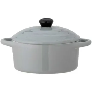 Bloomingville Ofenform THANOS Grau Keramik mit Deckel 320 ml Auflaufform