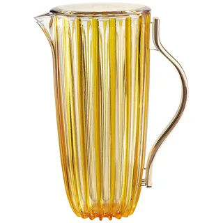 Guzzini - Karaffe Mit Deckel "Dolcevita" , Bio-Based Plastic, Amber, 19,5x13xh27, Durchsichtig,gelb,weiß