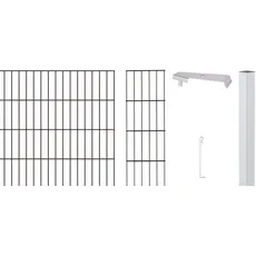 Alberts 642112 Erweiterung zu Zaungabionen Cluster | verschiedene Höhen - wahlweise in verschiedenen Farben | zum Einbetonieren | kunststoffbeschichtet, anthrazit | Breite 200 cm | Höhe 100 cm