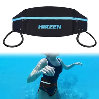 Hikeen Schwimmgürtel mit Reißverschlusstasche für Wasser Fitness und Gymnastik Verstellbare Poolgürtel Erwachsene Aqua-Jogging-Gürtel (Taillenumfang bis max. 97.5 cm)