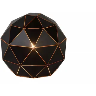 Tischlampe Schlafzimmer Metall Schwarz 22 cm klein E27 Kugel Leuchte Nachttisch