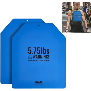 Vevor Gewichtsplatten für Gewichtswesten 5,2 kg Set (2 x 2,6 kg) Gebogene Gewichtsplatten für Krafttraining