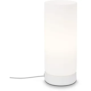 BRILONER - Tischleuchte, Tischlampe inkl. Kabelschalter, 1x E14, max. 25 Watt, Lampe, Nachttischlampe, Schreibtischlampe, Leselampe, Schlafzimmer, Büro, 100x250mm (DxH), Weiß-Schwarz