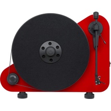 Pro-Ject VT-E R, Vertikaler Plug&Play Plattenspieler, Rechtshänder (Rot)