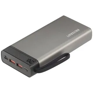 VOLTCRAFT PB-20-PD3.0 Powerbank 20000 mAh USB PD 3.0 LiPo Grau-Schwarz Statusanzeige - Grau,
