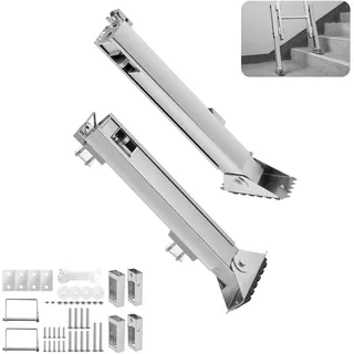 Vevor Leiternivellierer, 288 mm ausziehbare Leiternivellierwerkzeug aus Stahl, Schnellspanner, Treppenleiterstabilisator, einfach zu verwenden, Verlängerungsleiterzubehör für unebenen Boden