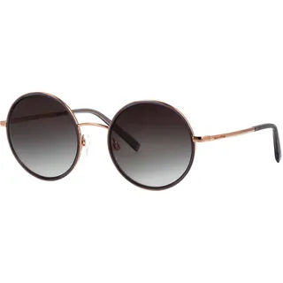 Sonnenbrille MARC O'POLO "Modell 508001", Damen, rosé, navy, leicht glänzend, metallic, Sonnenbrillen Sonnenbrille, Form Rund, Logoschriftzug auf Bügel, Kombifassung