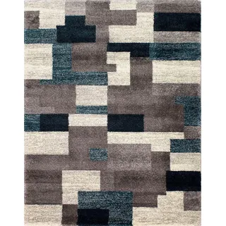 OCI DIE TEPPICHMARKE STEADY ALLOVER Kurzflorteppich 65 x 130 cm Blau/Grau/Petrol