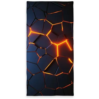 Herding 3D-Effekt Lava Badetuch 75 x 150 cm blau