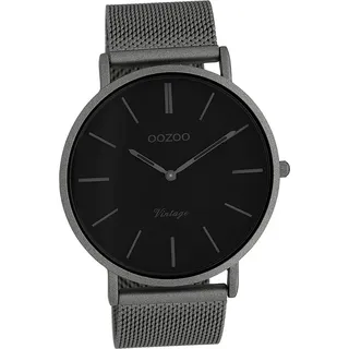 Oozoo Herren-Uhr grau Analog C9928 Vintage Series Edelstahlarmband D2UOC9928 - Grau