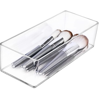 JessLab Schubladen Organizer, 1-Fach Acryl Make-up Organizer Kosmetik Aufbewahrung Schmuck Display für Schreibtisch Kleiderschrank Badezimmer Waschtisch Arbeitsplatte Transparent