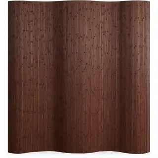 Homestyle4u Paravent 250/200 cm Braun Raumteiler Bambus , Naturmaterialen , 250x200x1 cm , Wohnzimmer, Raumteiler, Paravents