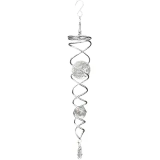 LUKDUNG Crystal Twister Klar, Windspirale, Vogelabwehr Reflektierende Windrad, Dekoration Garten für Protect Garten Hof Balkon, Abmessung: 5x42cm