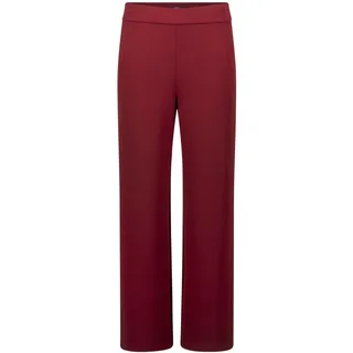 Stoffhose ZERO "Stoffhose mit elastischem Bund 28 Inch", Damen, Gr. 38, EURO, rot (cabernet), Obermaterial: 96% Polyester Pol. recyc.. 4% Elasthan EL., Hosen Stoffhose