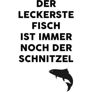 queence Wanddekoobjekt »Fisch« Stahlschild, Blechschild, Spruch, Witzig, Wanddeko, retro, 20x30cm, schwarz