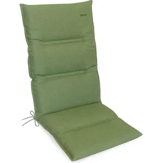 Herlag Hochlehner-Auflage Greta 120x50x7cm Oliv, Green-Line: Bezug aus 100% recyceltem Polyester, Sitzauflage mit Fleck- & UV-Schutz - Olive, Grün
