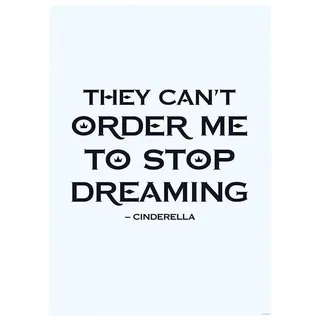 Komar Bild »Cinderella Quote« Disney 1 Stk. tlg. Wandbild zur Dekoration im Kinderzimmer - ohne Rahmen, bunt