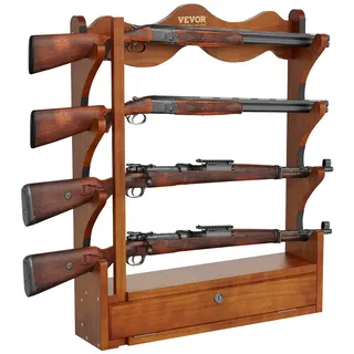 VEVOR Waffenregal zur Waffenaufbewahrung, 4 Gewehre Gewehrhalter Waffentresor-Zubehör für Gewehre & Schrotflinten, Waffenhalter im Waffenschrank, Schrotflinten-Gewehrauflage 60 kg Gewichtskapazität