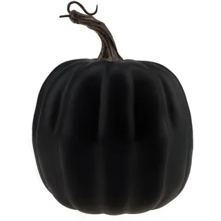 Gresorth Gefälschte Schwarz Kürbisse Künstliche Schaumstoff Kürbis für Fall Halloween Erntedank Tischplatte Mittelstück Zuhause Küche Deko -1 PCS