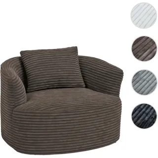Sessel HWC-P18, Loungesessel Relaxsessel Polstersessel Cocktailsessel, Stoff/Textil Cord (370g/m2) ~