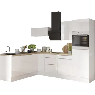 kochstation Winkelküche KS-Aken L-Form 270 cm weiß