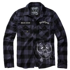 Bild Motörhead Brandit Bastards - Checkshirt Hemd schwarz/grau