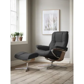 Stressless® »Mayfair« Set, Relaxsessel mit Hocker, mit Hocker, mit Cross Base, Größe S, M & L, Holzakzent Eiche grau