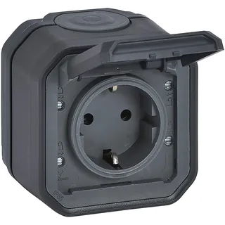 Legrand Schuko-Steckdose Plexo New Aufputz Anthrazit 2 St.