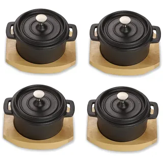 Echtwerk Topf-Set 4-tlg. Mini-Kochtopf + Kleiner Bräter
