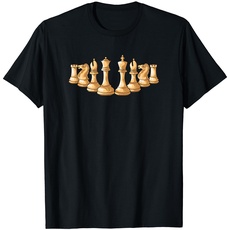 Schach Weiße Schachfiguren Schachspieler Schachbrett Schach T-Shirt