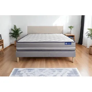 Actiflex pur matratze 180x220cm + Bettgestell mit lattenrost - Dicke : 20cm - Taschenfederkern - H4 - Grau