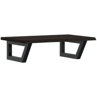 vidaXL Waschtischplatte mit Halterung Stahl und Massivholz Eiche