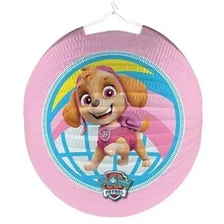 amscan lampion Paw Patrol Skye junior 25 cm Papier rosa, 25cm