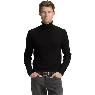 TOM TAILOR Herren 1048216 Rollkragen Pullover aus Baumwolle, 29999-Black, S