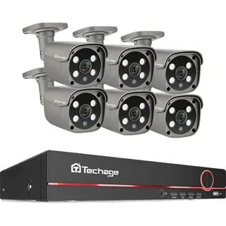 CCTV-Sicherheitskamerasystem, 8 Kanäle, KI-Bewegungserkennung, 8CH 6 Bullet Kamera-a, 3T (Outdoor-Sport)-a